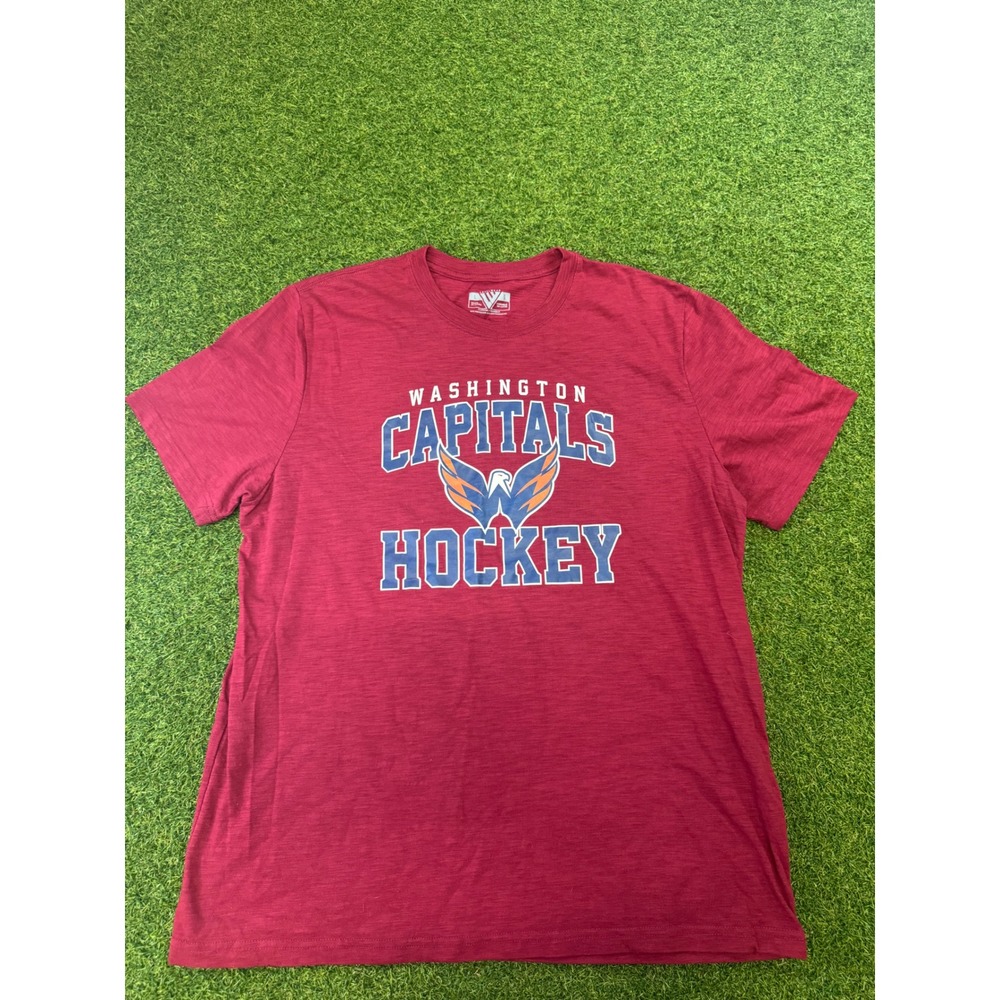 Washington Capitals Hockey T-Shirt Mens Large Red Heathered NHL Tee